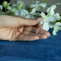 Thumbnail for 0.43ctw Natural Alexandrite 18k White Gold Stud Earrings