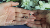 0.43ctw Natural Alexandrite 18k White Gold Stud Earrings