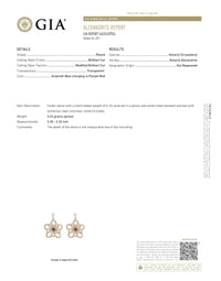 Thumbnail for Natural alexandrite and diamond flower pendant in 18k rose and white gold multitone setting with GIA certificate.