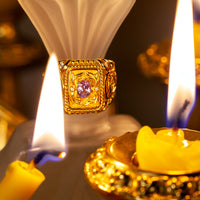 Thumbnail for Alexandrite 18k Yellow Gold Men's Signet Ring
