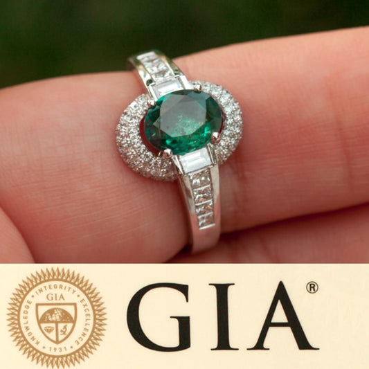 2.44ctw Natural Alexandrite Diamond 18k Gold Ring, GIA Certified - The Alexandrite
