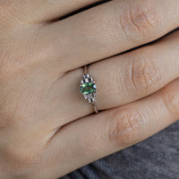 Thumbnail for 0.54ct Natural Alexandrite 18k White Gold Ring