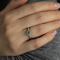 Thumbnail for 0.51ct Natural Alexandrite 18k White Gold Ring