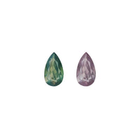 Thumbnail for 1.33ct pear-shaped natural alexandrite gemstone showing color change from green to purple with facets