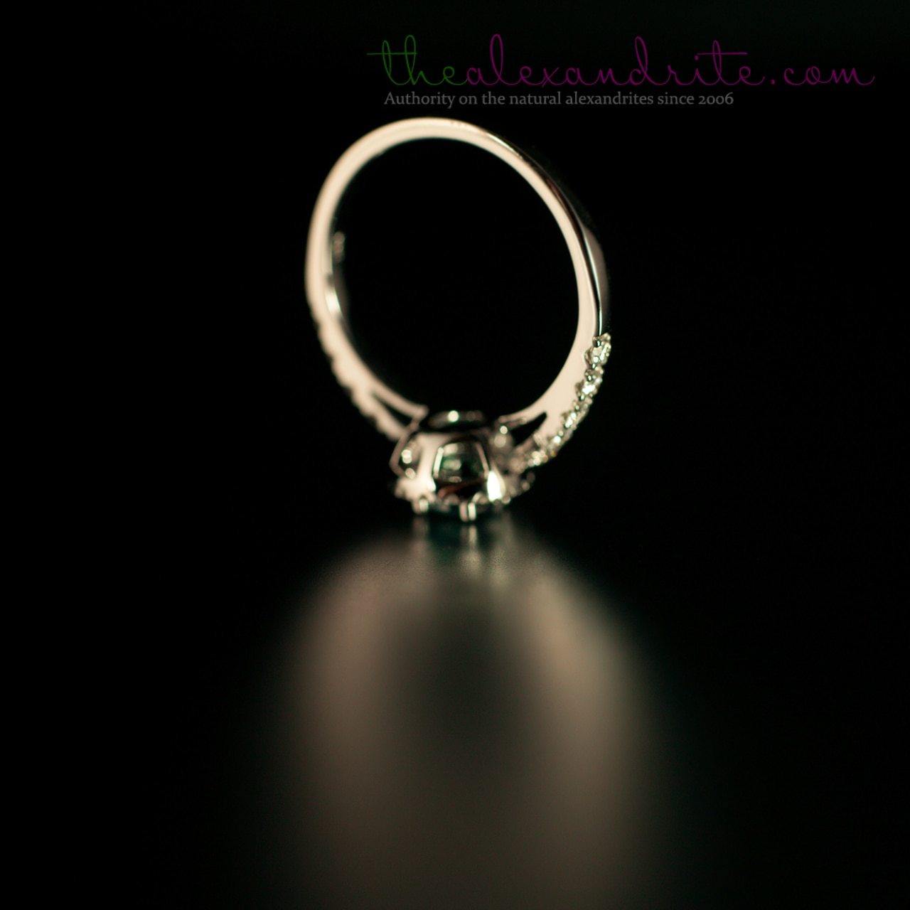Natural Alexandrite 18k White Gold Engagement Ring - The Alexandrite