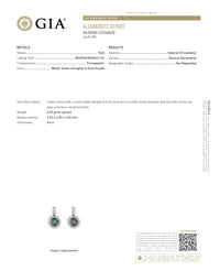 Thumbnail for Natural Alexandrite 0.30ct pendant in 18k white gold with diamond halo and GIA certificate