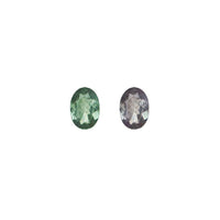 Thumbnail for 0.96ct natural oval alexandrite gemstone showing color change from green to purple