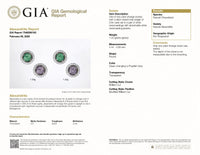 Thumbnail for 0.94ctw Natural Alexandrite 18k White Gold Stud Earrings With Diamond Jackets