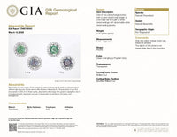 Thumbnail for 0.80ctw Natural Alexandrite 18k White Gold Stud Earrings With Diamond Jackets