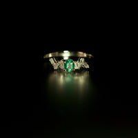 Thumbnail for 0.29ct Natural Alexandrite 18k White Gold Stackable Ring