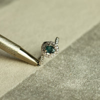 Thumbnail for 0.62ct Natural Alexandrite 18k White Gold Ring