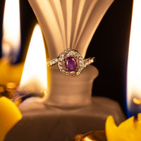 Thumbnail for 0.62ct Natural Alexandrite 18k White Gold Ring