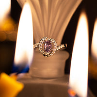 Thumbnail for 0.69ct Natural Alexandrite 18k White Gold Ring