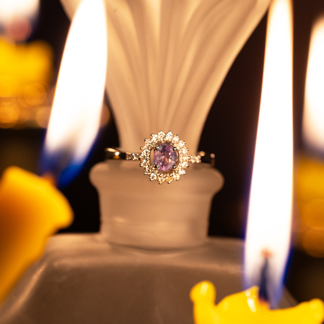 0.39ct Natural Alexandrite 18k White Gold Ring