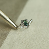 Thumbnail for 0.69ct Natural Alexandrite 18k White Gold Ring