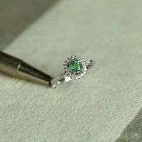 Thumbnail for 0.49ct Natural Alexandrite 18k White Gold Ring