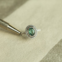 Thumbnail for 1.38ct Natural Alexandrite 18k White Gold Ring