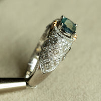 Thumbnail for 1.16ct Natural Alexandrite 18k White Gold Ring