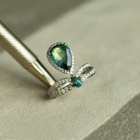 Thumbnail for 2.36ct Natural Alexandrite 18k White Gold Ring