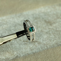 Thumbnail for 0.55ct Natural Alexandrite 18k White Gold Ring