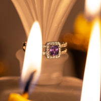 Thumbnail for 0.55ct Natural Alexandrite 18k White Gold Ring