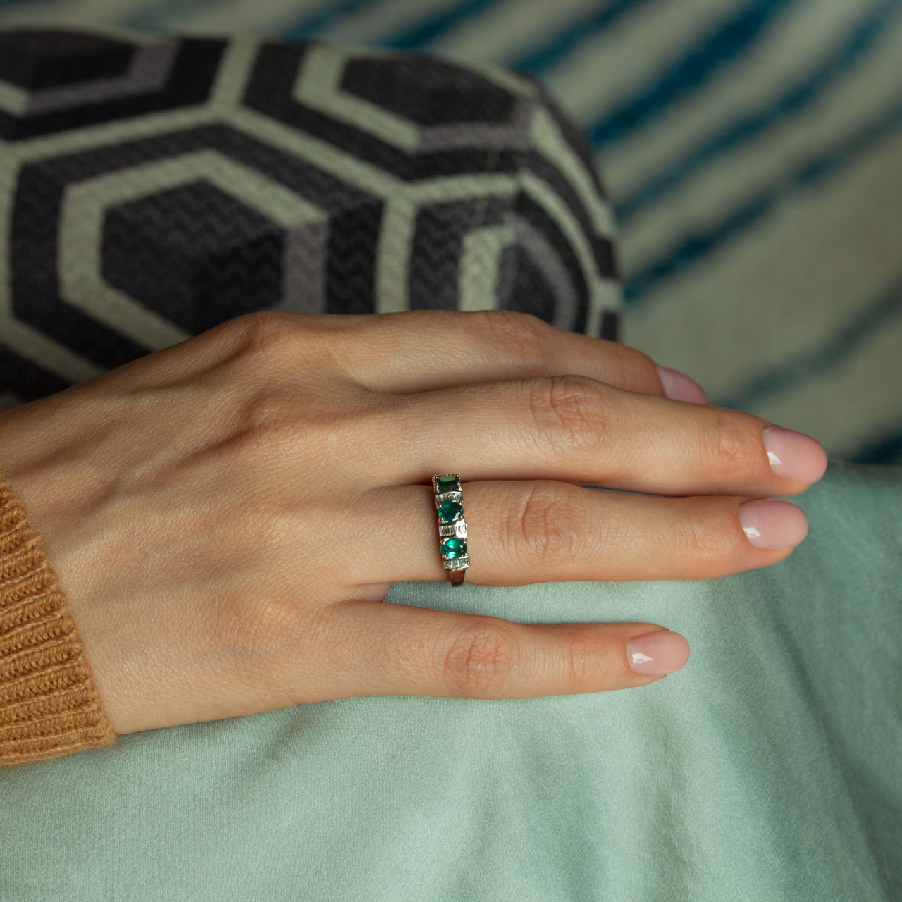 Natural Alexandrite 18k White Gold Ring