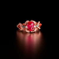 Thumbnail for 1.37ctw Natural Ruby & Alexandrite 18k Rose Gold Ring