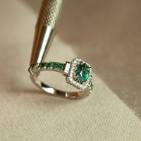 Thumbnail for 0.87ct Natural Alexandrite 18k White Gold Ring