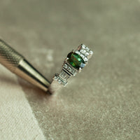 Thumbnail for 0.97ct Natural Alexandrite 18k White Gold Ring