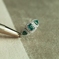 Thumbnail for 1.21ctw Natural Alexandrite 18k White Gold Ring