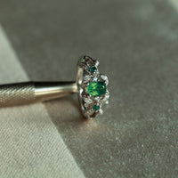 Thumbnail for 0.65ct natural alexandrite ring in 18k white gold with diamonds and accent stones
