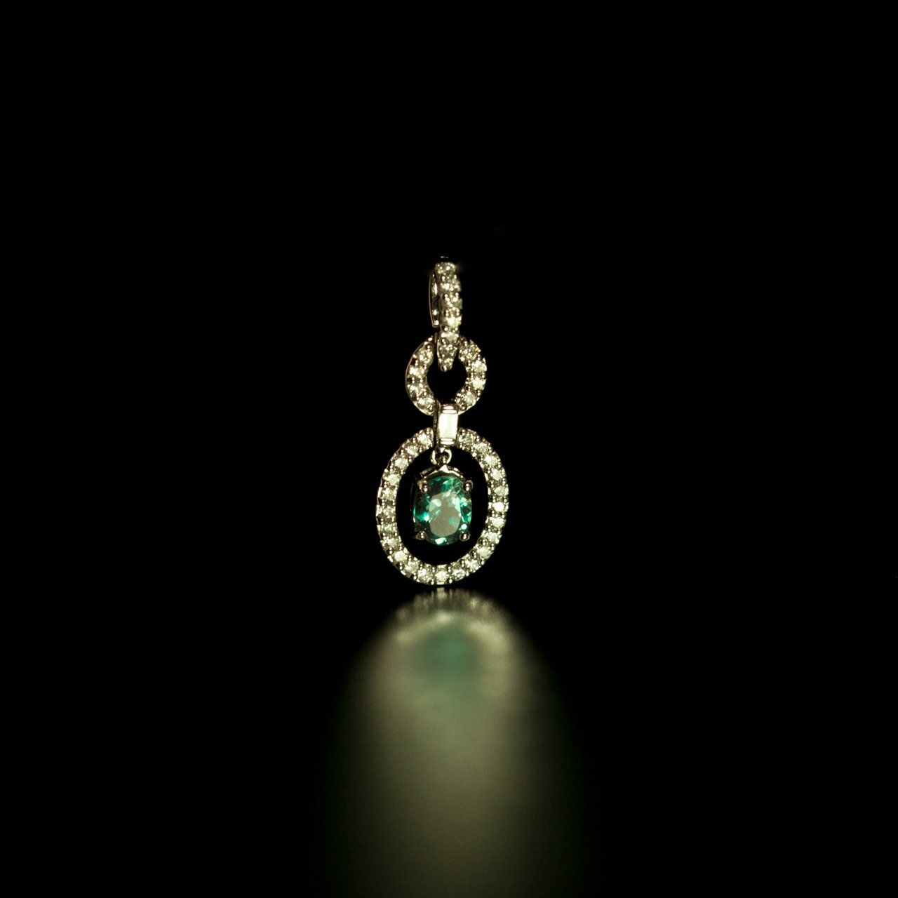 June Birthstone! $4100 Brilliant Natural Alexandrite Diamond 18k White Gold Necklace - The Alexandrite