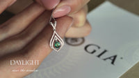 0.56ct Natural Alexandrite 18k White Gold Pendant