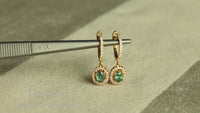 0.87ctw Natural Alexandrite 18k Yellow Gold Drop Earrings