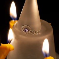 Thumbnail for June Birthstone! $4100 Brilliant Natural Alexandrite Diamond 18k White Gold Necklace - The Alexandrite