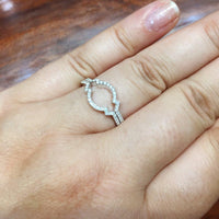 Thumbnail for Natural Alexandrite Diamond 18K White Gold 3 Rings Engagement&Wedding Set - The Alexandrite