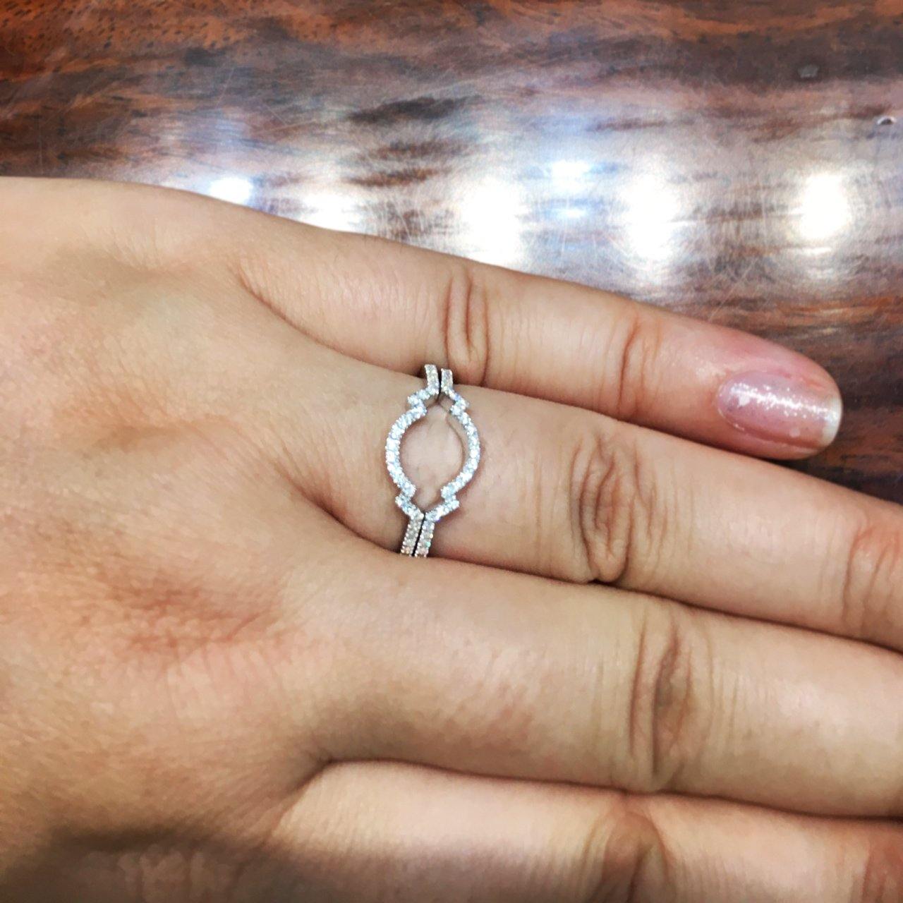 Natural Alexandrite Diamond 18K White Gold 3 Rings Engagement&Wedding Set - The Alexandrite