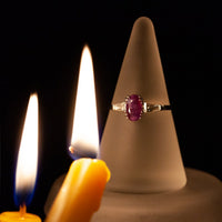 Thumbnail for 100% Color Change Natural Alexandrite Diamond Platinum Engagement Ring - The Alexandrite