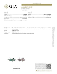 Thumbnail for 1.36ctw Natural Alexandrite Diamond 18k White Gold Cluster Alexandrite Birthstone Ring, GIA certified - The Alexandrite