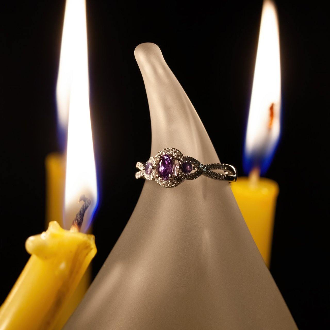 Natural Alexandrite Diamond Platinum Ring, GIA certified, 100% Color Change. - The Alexandrite