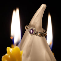 Thumbnail for 100% Color Change Natural Alexandrite Diamond 18k Multitone Gold Ring, GIA certified - The Alexandrite