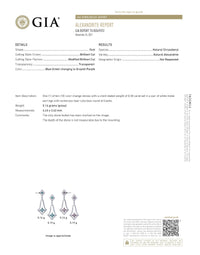 Thumbnail for 3.70ctw Natural Alexandrite Diamond 18k White Gold Chandelier Earrings - The Alexandrite