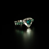 Thumbnail for 1.15ctw Natural Alexandrite Diamond 18k  White Gold Ring - The Alexandrite