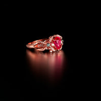 Thumbnail for True Masterpiece of Jewelry Art. 1.94ctw Natural Ruby Alexandrite Diamond 18k Rose Gold Ring - The Alexandrite