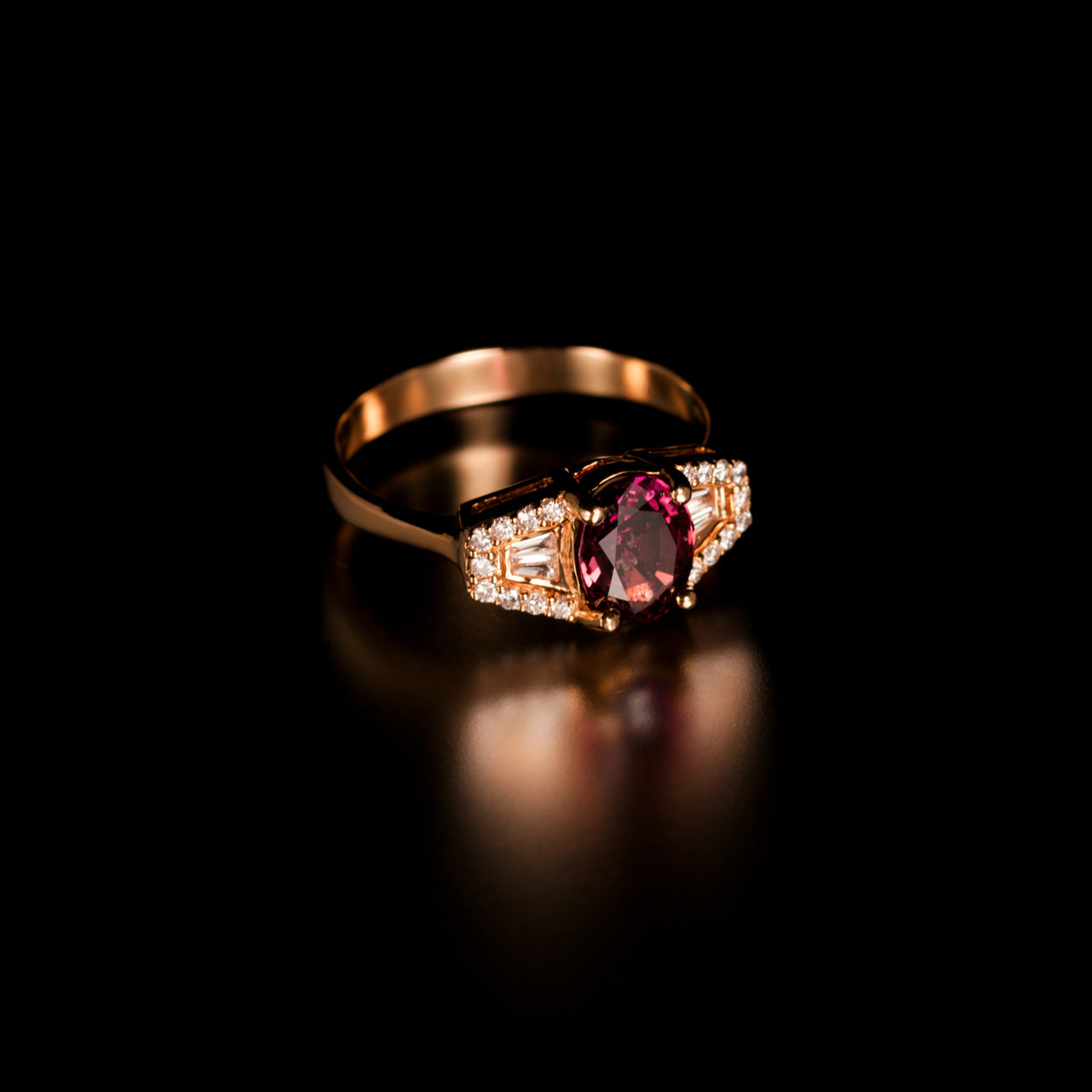 1.51ct Natural Unheated Pink Sapphire 18k Yellow Gold Ring