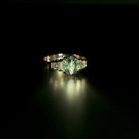 Thumbnail for 0.71ct natural alexandrite ring with diamond accents in 18k white gold setting